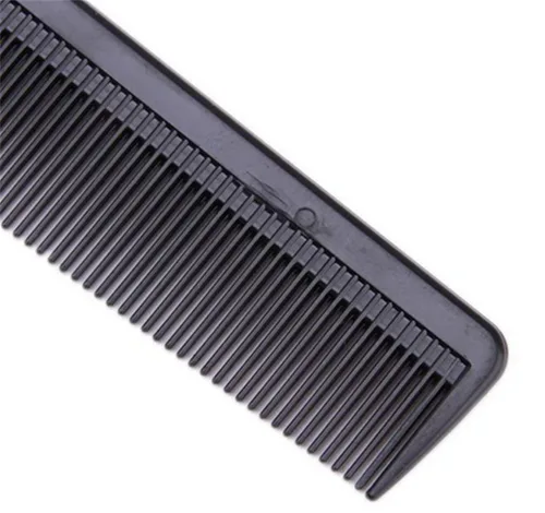 Vista 4 de Peine negro de dientes finos no rompible, fibra de carbono, antiestática, química y resistente al calor, peine para todo tipo de cabello, hombres