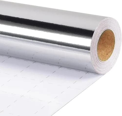 Vista 12 de LaRibbons - Papel de regalo metálico negro, 17 pulgadas x 33 pies, papel de regalo premium de lámina para Navidad, festividades, bodas, cumpleaños