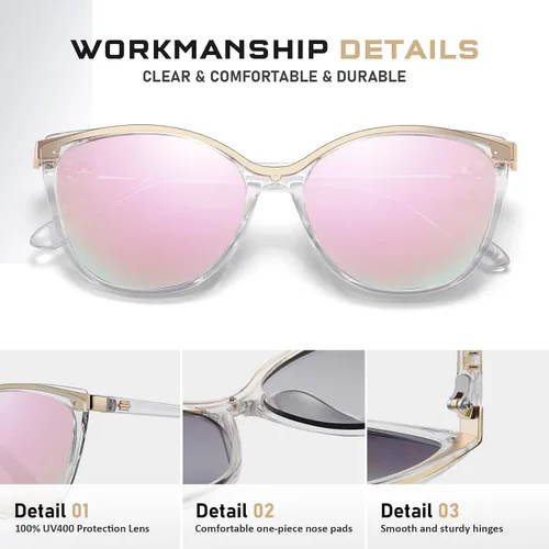 Vista 40 de Gafas de sol de moda ojo de gato para las mujeres moda Cateye UV400 protección gafas CL22017
