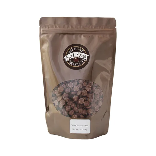 Vista 5 de Vermont Nut Free Chocolates Chips para hornear (chocolate con leche) 16 onzas, 2 bolsas, sin nueces, sin huevo, Kosher