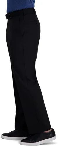 Vista 3 de Haggar Mens Cool Right Performance Flex Solid Classic Fit Flat Front Pant-reg and Big Tall
