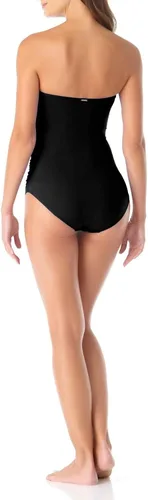 Vista 5 de Anne Cole Traje de baño de una pieza fruncido frontal para mujer
