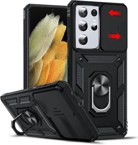 Vista 292 de LeYi Funda para Samsung Galaxy A05 (no compatible con A05S) con protector de pantalla y protector de lente de cámara, funda resistente de grado Negro
