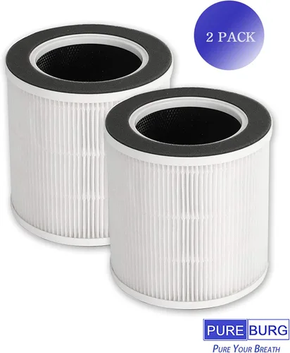 Vista 4 de PUREBURG Filtro de repuesto compatible con purificador de aire Vremi y HOKEKI VK-6067B, paquete de 2 unidades de limpieza de aire de carbón activado