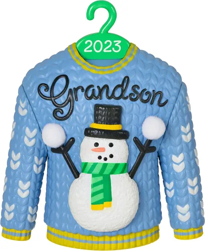 Vista 11 de Hallmark Keepsake Christmas Ornament (Grandson Santa Sweater 2026)
