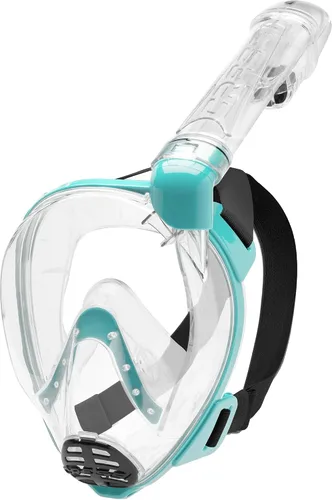 Vista 10 de Cressi Máscara facial completa para esnórquel para adultos, vista amplia y clara, sistema antivaho y fácil respiración, Baron: diseñada en Italia