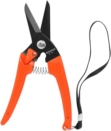 Vista 2 de Zenport Q91 Ultra Twig and Hoof - Tijeras para recortar pezuñas, 7.25 pulgadas, color naranja