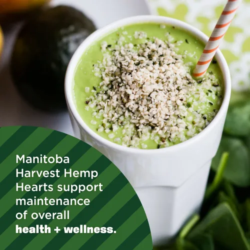 Vista 6 de Manitoba Harvest Hemp corazones de semillas de cáñamo 10 g Plant-Based Protein and 12 g Omegas 3 and 6 per 30 g Serving, Easy to Digest with 9