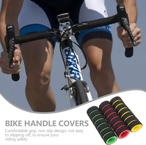 Vista 2 de VANZACK Accesorios para sillas de ruedas, accesorios de motocicleta, 9 pares de empuñaduras antideslizantes para manillar de bicicleta, fundas