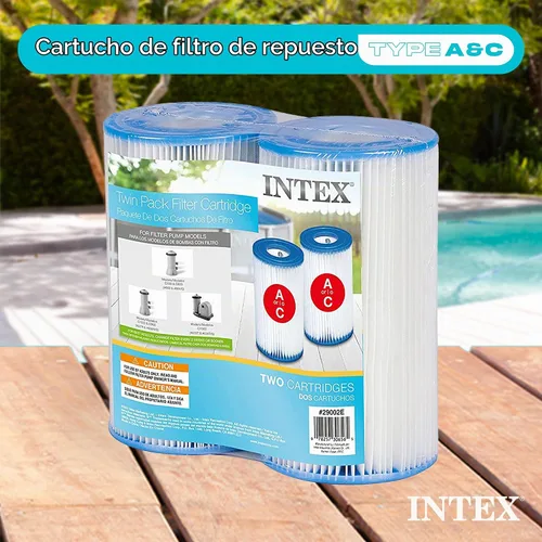 Vista 10 de INTEX 29002E - Cartucho de filtro de piscina tipo A: para bombas de filtro INTEX, fácil de limpiar, papel Dacron, filtración eficiente, paquete