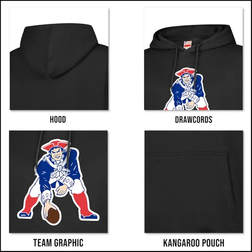 Vista 5 de Ultra Game Sudadera con capucha retro oficial de la NFL para hombre