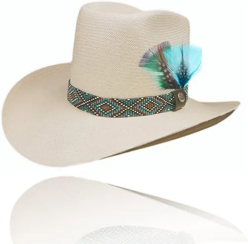 Vista 5 de Sombrero de plumas surtidas de plumas naturales para hombres y mujeres, sombreros artesanales, manualidades, accesorios coloridos para el cabello