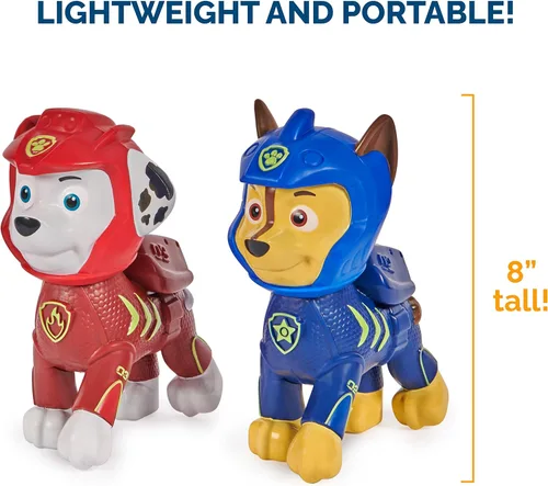 Vista 4 de SwimWays Figuras flotantes de la Patrulla Canina y Marshall, accesorios de piscina y juguetes de piscina para niños, juguetes de la Patrulla Canina