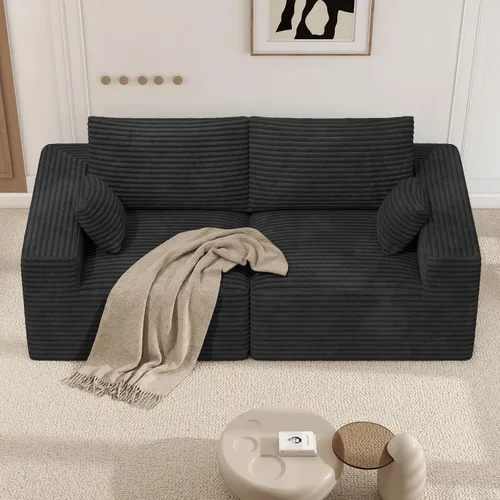 Vista 37 de Sofá modular de 146 pulgadas, sofás de nube convertibles en forma de U para sala de estar con otomana, juego de sofá de pana de 6 plazas sin hueso