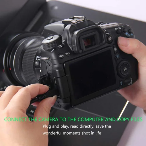 Vista 5 de Sqrmekoko Cable de repuesto compatible con Nikon D7000 D90 D40 D50 D60 D70 D70S D80 D100 D200 D300 D300S D600 D700 D3000 D3100 J1 J2 J3 V1