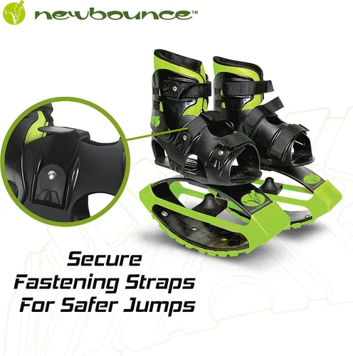Vista 4 de New Bounce Zapatos de salto - Zapatos de salto canguro para niños - Zapatos de luna de ejercicio - Zapatos hinchables para edades de 8 a 12 años