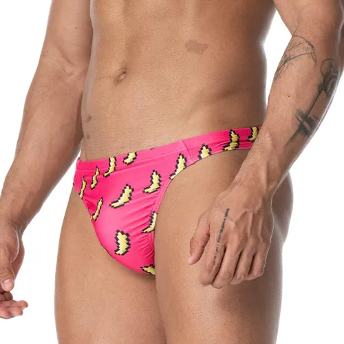 Vista 2 de FIROTTII Hombres Imprimir Animal Skin Bikini Swim Brief Hombres Traje de baño Traje de baño Sexy para Hombres