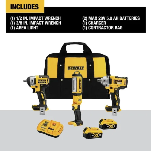 Vista 2 de DEWALT DCK302P2 20V MAX* XR Kit combinado automotriz de 3 herramientas
