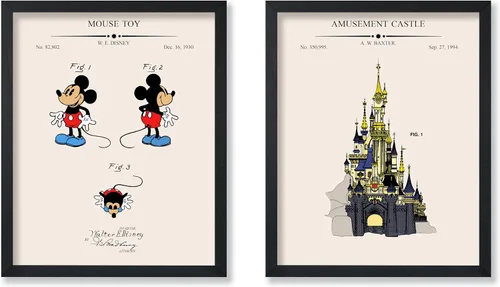 Vista 12 de Poster Master Póster de juguete de construcción de 2 piezas, estampado de patente de bloques de construcción, arte de minifigura, diseño