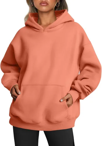 Vista 15 de Trendy Queen Sudaderas con capucha de gran tamaño para mujer, sudaderas de felpa para mujer, suéteres de moda de otoño, suéteres de invierno Lunares