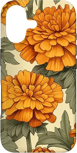 Vista 32 de Watercolor Marigold Flower Case for iPhone 16