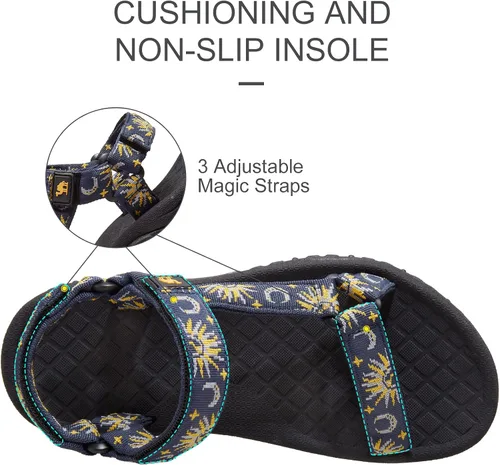 Vista 2 de Camel Crown - Sandalias deportivas para escalar para mujer, antideslizantes, sandalias acuáticas, cómodas y atléticas, sandalias para exteriores