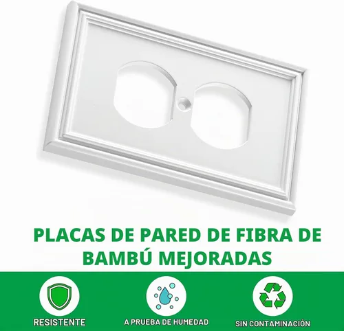 Vista 2 de Cubiertas blancas para enchufes de pared, placa decorativa moderna para interruptor de luz, cubierta de enchufe, placas de interruptor, cubierta