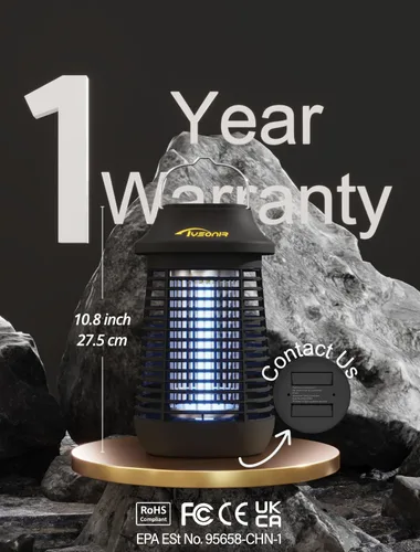 Vista 3 de Exterminador de insectos eléctrico de alta potencia de 4200 V para exteriores e interiores, exterminador de insectos impermeable y eficiente