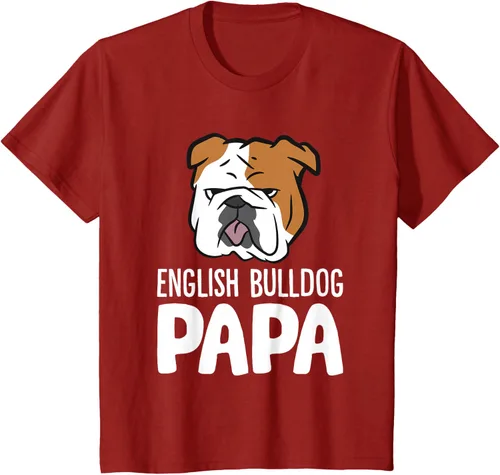 Vista 76 de Camiseta divertida de Bulldog Inglés para papá dueño de perro, Negro