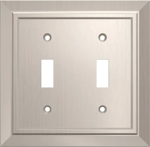 Vista 12 de Placa de pared Franklin Brass W35218V-SN-C Classic Architecture, dúplex, 3 unidades, simple, níquel satinado