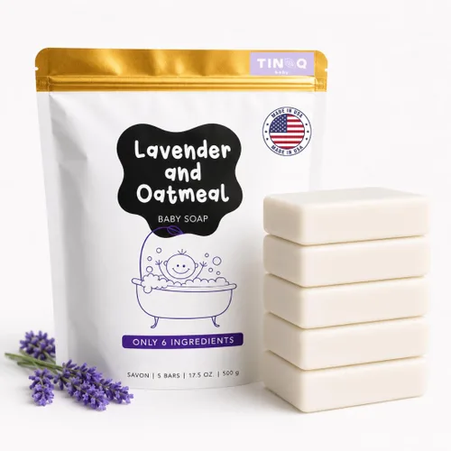 Vista 9 de Barra de jabón para bebés para piel sensible Jabón de baño natural para niños pequeños y adultos Aceite esencial de lavanda orgánica relajante