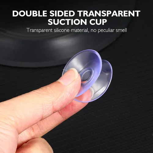 Vista 2 de Alipis 10 piezas de plástico transparente parachoques parachoques resistentes ventosas para vidrio transparente PVC plástico ventosas de dos caras