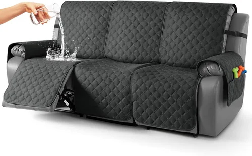 Vista 20 de TAOCOCO Fundas reclinables 100% impermeables, con correas para las piernas, funda de sofá reclinable reversible para silla reclinable, protector