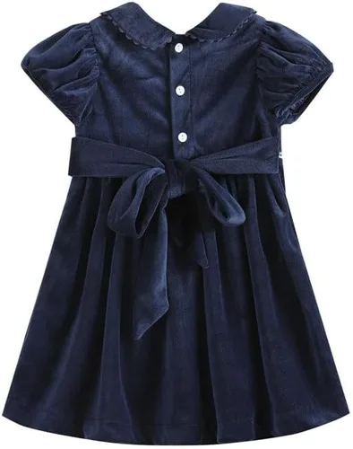 Vista 6 de Lil cactus Vestido de obispo fruncido navideño para bebés y niñas