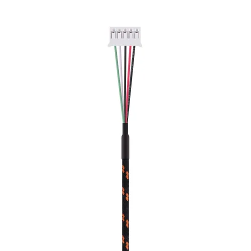 Vista 5 de Cable de repuesto para mouse USB, accesorio de reparación para cable Steelseries Mouse Computer Mouse (Negro+Naranja)