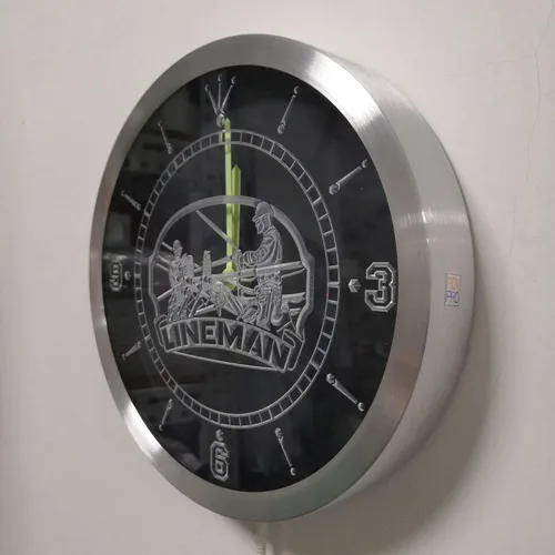 Vista 2 de ADVPRO Nc0391-b - Reloj de pared LED con letrero de neón