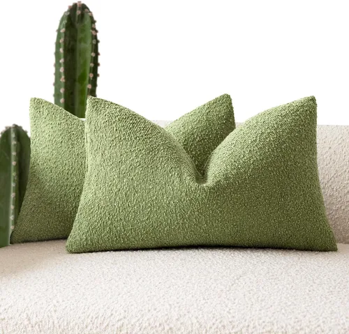 Vista 26 de Foindtower - Juego de 2 fundas decorativas de textura de bucle, fundas de almohada acentuadas, fundas de cojín sólidas, neutrales, para sofá, silla