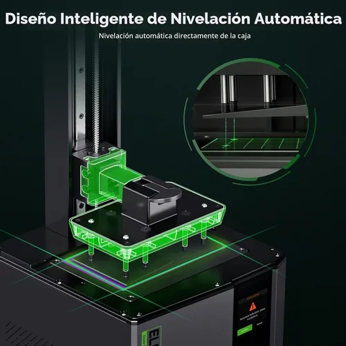 Vista 2 de ELEGOO Mars 5 - Impresora 3D de resina MSLA, sensor mecánico inteligente, nivelación automática inteligente, fuente de luz COB, pantalla LCD mono 4K