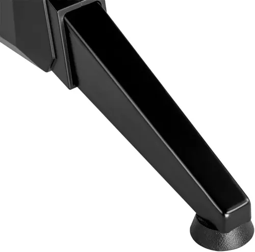 Vista 7 de Monoprice Escritorio de computadora con marco de acero fijo para oficina en casa, con núcleo sólido de 4 pies, accesorios de accesorios, negro