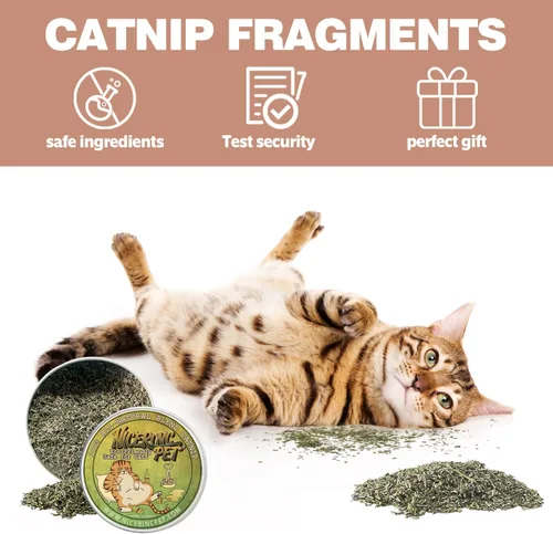 Vista 2 de Hierba gatera seca fresca orgánica para gatos, 100% natural, segura y no adictiva, juguetes recargables de hierba gatera para gatos y gatitos