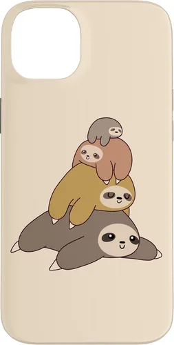 Vista 15 de Sloth Stack Cartoon Graphic Design Cute Doodle Phone Case for iPhone 17