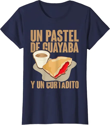 Vista 79 de Funny Cuban Coffee Guayaba Guava Breakfast T Shirt T-Shirt Asphalt Grey