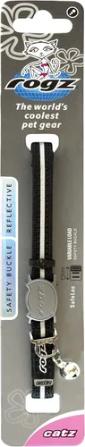 Vista 3 de Rogz Collar reflectante de nailon para gato con clip separable y campana extraíble, totalmente ajustable para adaptarse a la mayoría de las razas