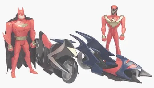 Vista 2 de BATMAN The New Adventures Team Batcycle incluye y Nightwing