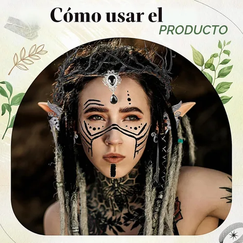 Vista 2 de Zeyune Halloween Renaissance Fairy Accessories Set, Elf Headpiece