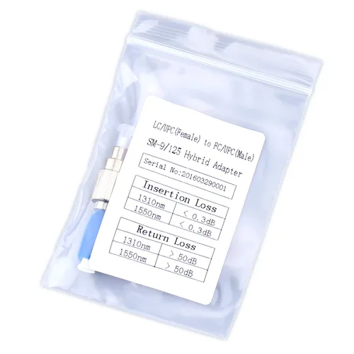 Vista 9 de Conector de fibra óptica, FC macho a LC hembra híbrido adaptador convertidor de fibra óptica compatible con medidor de potencia óptica localizador