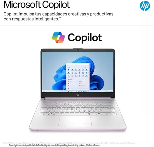 Vista 6 de HP Computadora portátil ultraportátil de 14 pulgadas 2026 Student Business, MS Office, Copilot AI, CPU Intel de 4 núcleos, 4 GB de RAM, 628 GB
