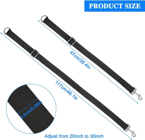Vista 2 de 2 ganchos para correas de cubo de caballo, proveedores de caballos, correas de nailon ajustables para redes de bolsas de heno, comederos al aire