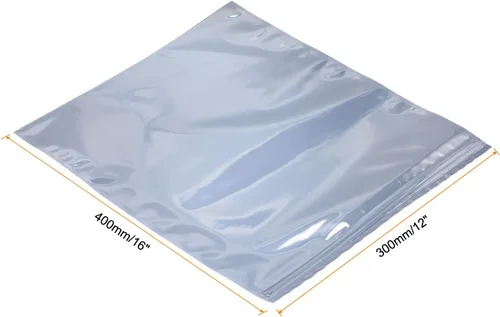 Vista 2 de Bolsas antiestáticas de blindaje ESD resellables con etiquetas, [para dispositivos electrónicos, GPU, disco duro, SSD, placa base, HDD], 12 x 16