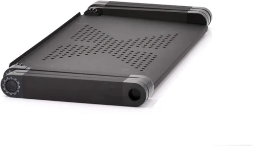 Vista 4 de Mesa de escritorio portátil ajustable para computadora portátil, ventilada, bandeja de cama ergonómica ligera para tableta, escritorio de regazo